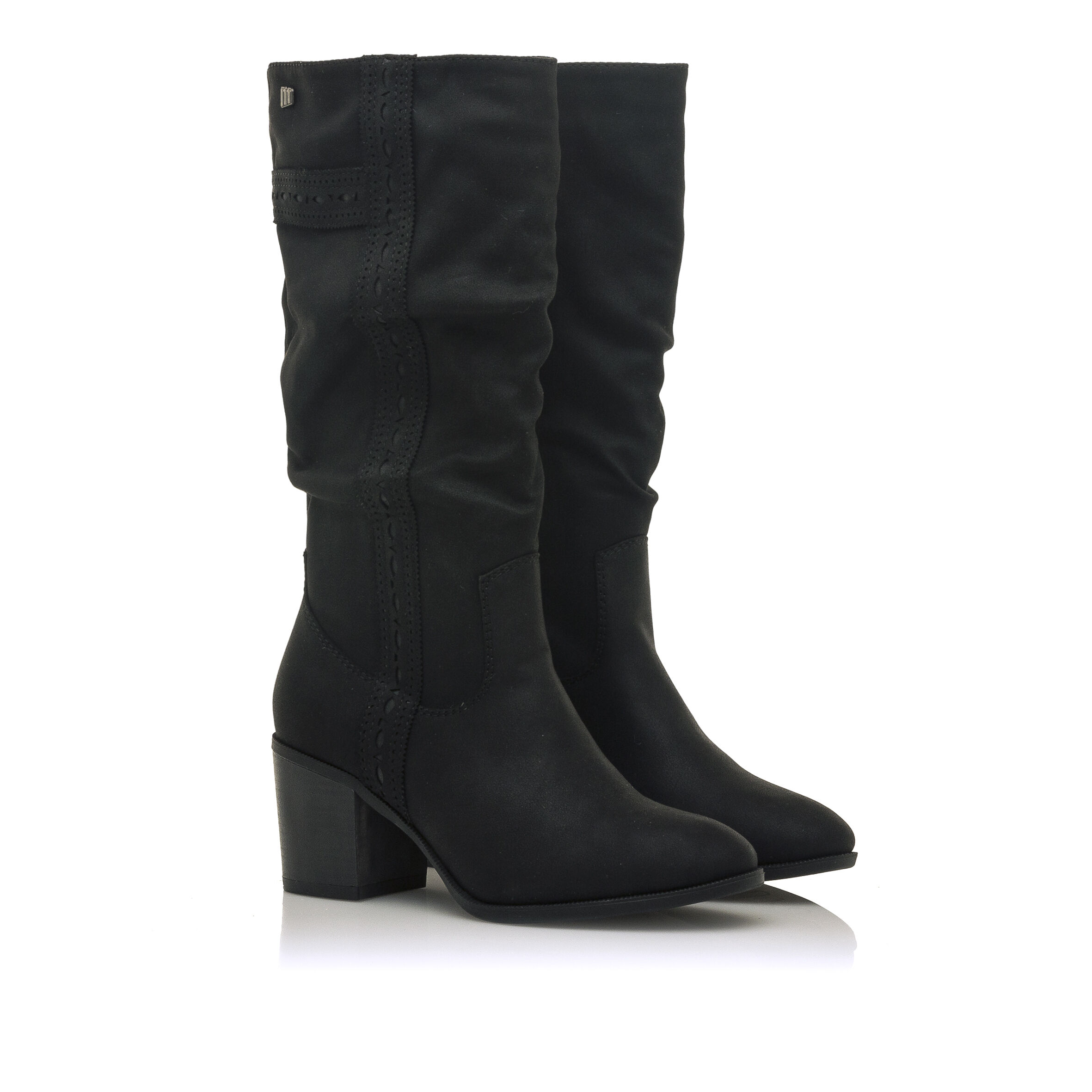 Botas tacon sales negro mujer